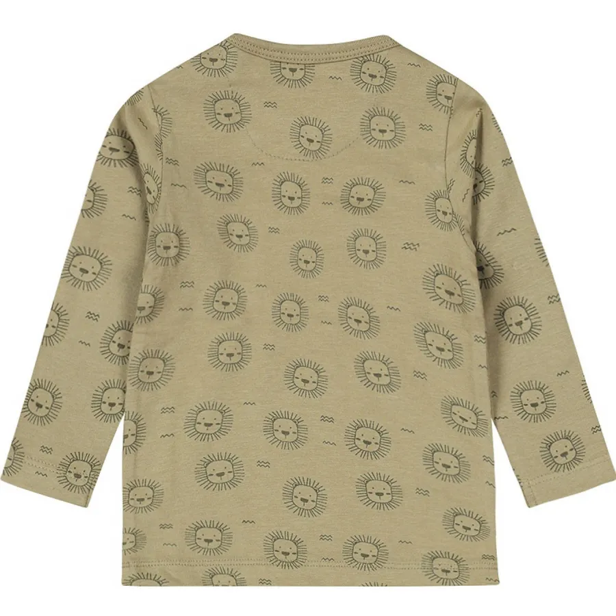 Dirkje longsleeve groen met all over print, foto 2