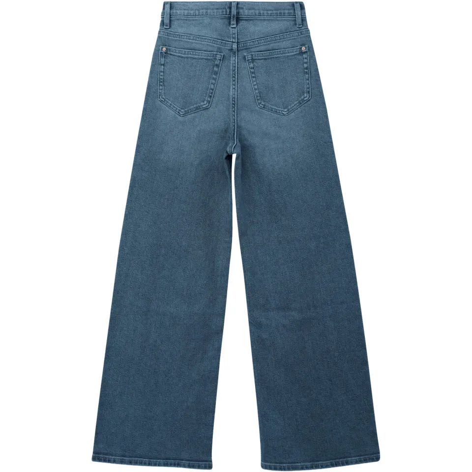 S.Oliver slim fit wide leg jeans - mediumblauw, foto 3