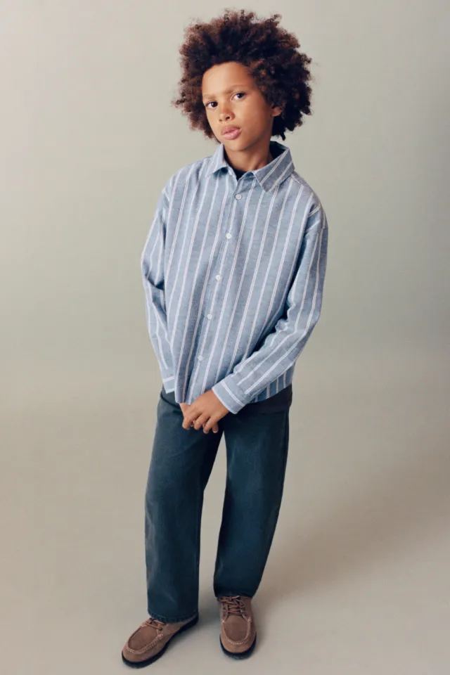 Mango Kids gestreept overhemd - blauw