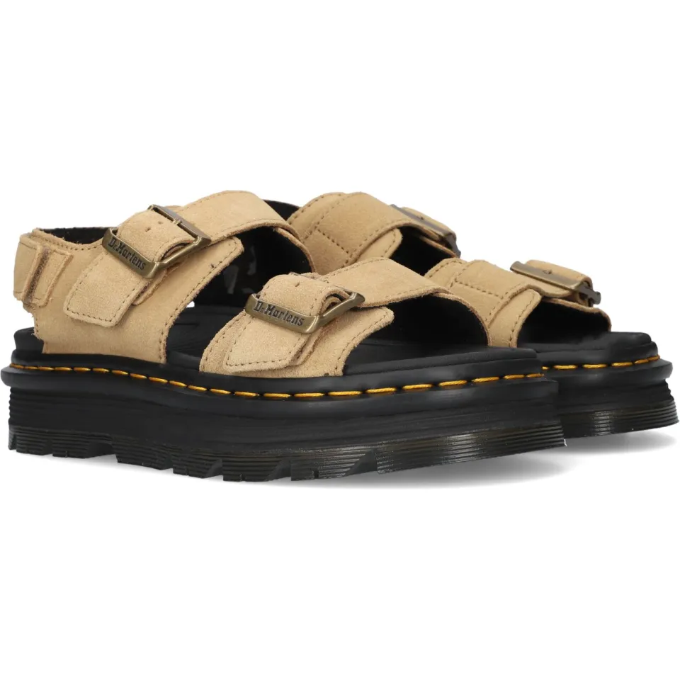 Dr. Martens Zebzag suède leren sandalen savannah tan, foto 4