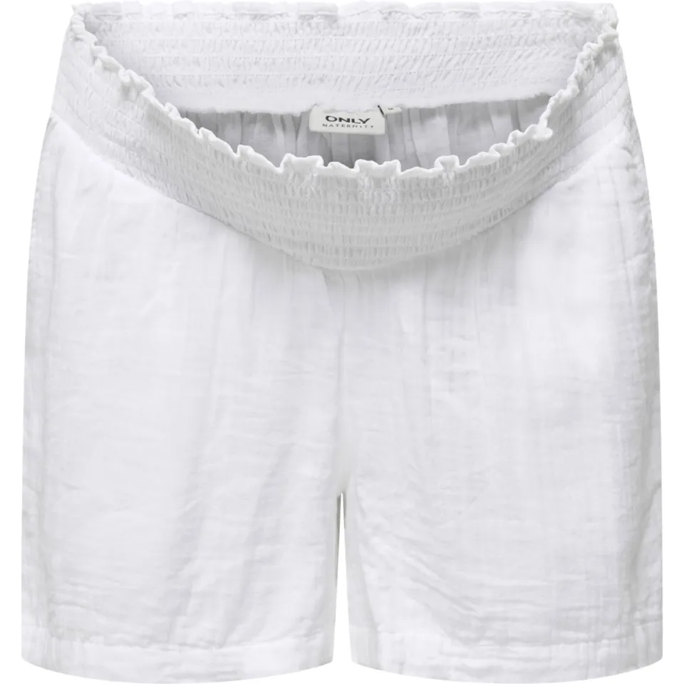 Only Maternity regular waist zwangerschaps short wit, foto 4
