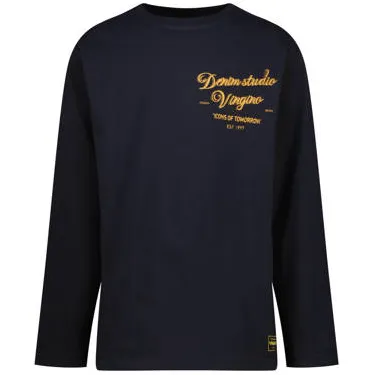 Vingino longsleeve met backprint donkerblauw