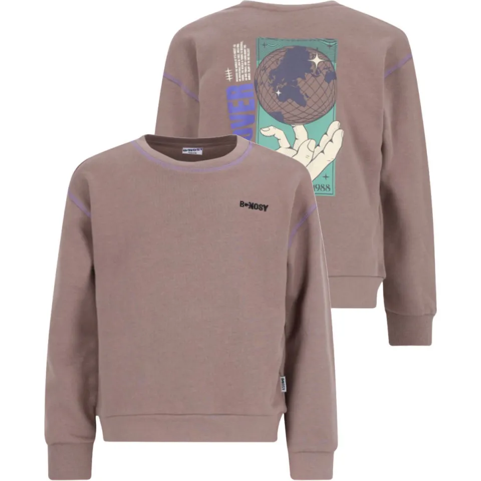 B.Nosy rechtvallende sweater met backprint - bruin, foto 8