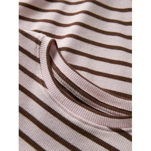 NAME IT MINI longsleeve gestreept roze/bruin, foto 3
