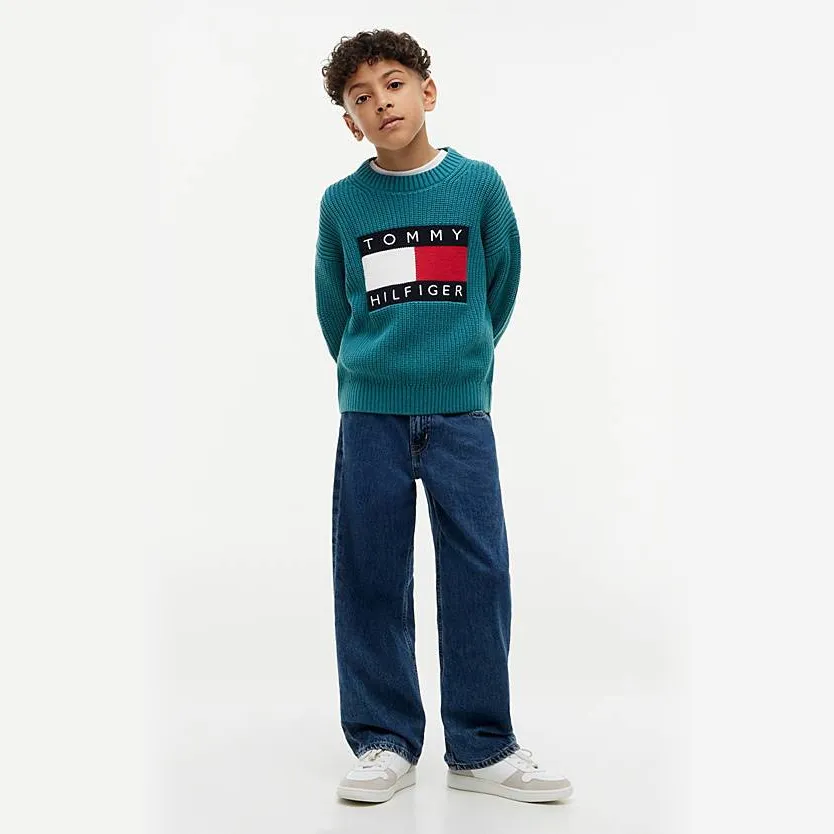 Tommy Hilfiger baggy jeans - middelblauw Denim Medium