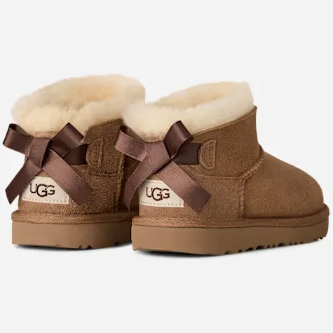 Ugg Ultra Mini Bailey Bow enkellaarsje kastanjebruin chestnut, foto 2