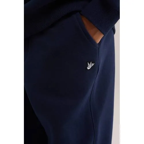 WE Fashion tapered joggingbroek donkerblauw, foto 4