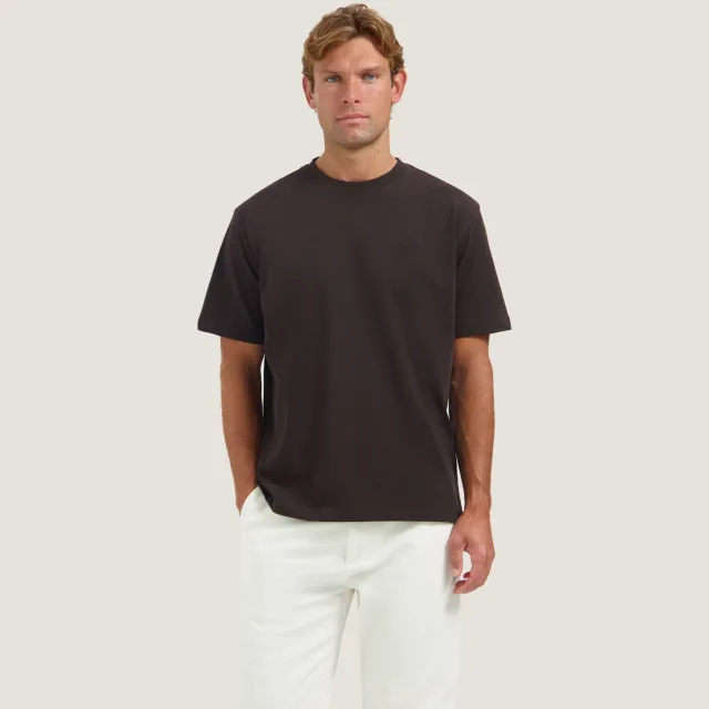 Dstrezzed oversized T-shirt - donkerbruin, foto 4