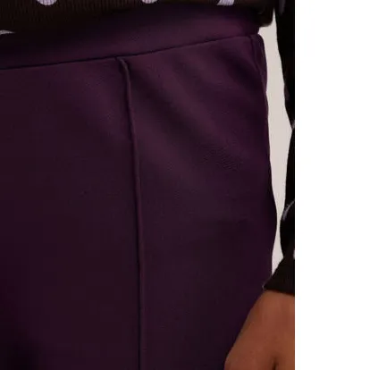 WE Fashion flared broek aubergine, foto 4