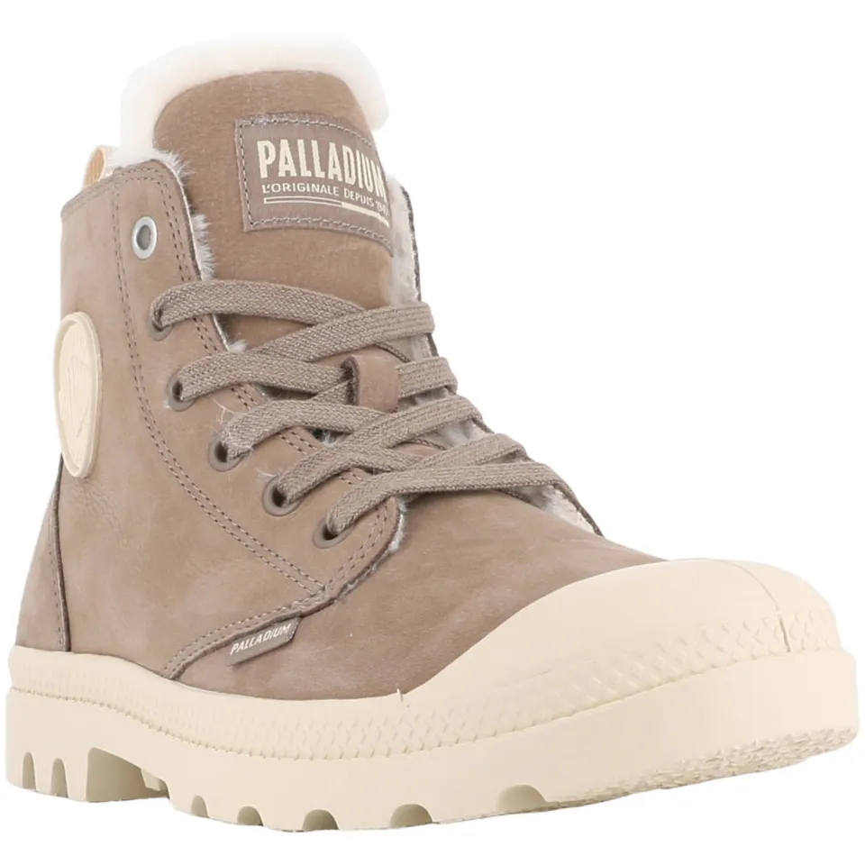 Palladium PAMPA HI ZIP WL leren sneakers met profielzool - bruin, foto 2