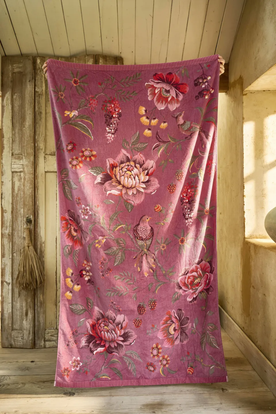 Pip Studio Secret Garden strandlaken roze, foto 4