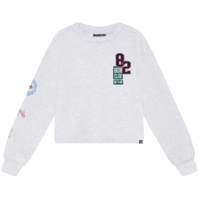 Indian Blue Jeans oversized sweater met logo - grijs, foto 2