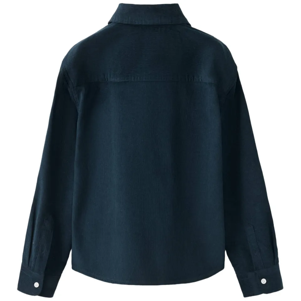 Mango Kids corduroy casual overhemd - marineblauw, foto 3