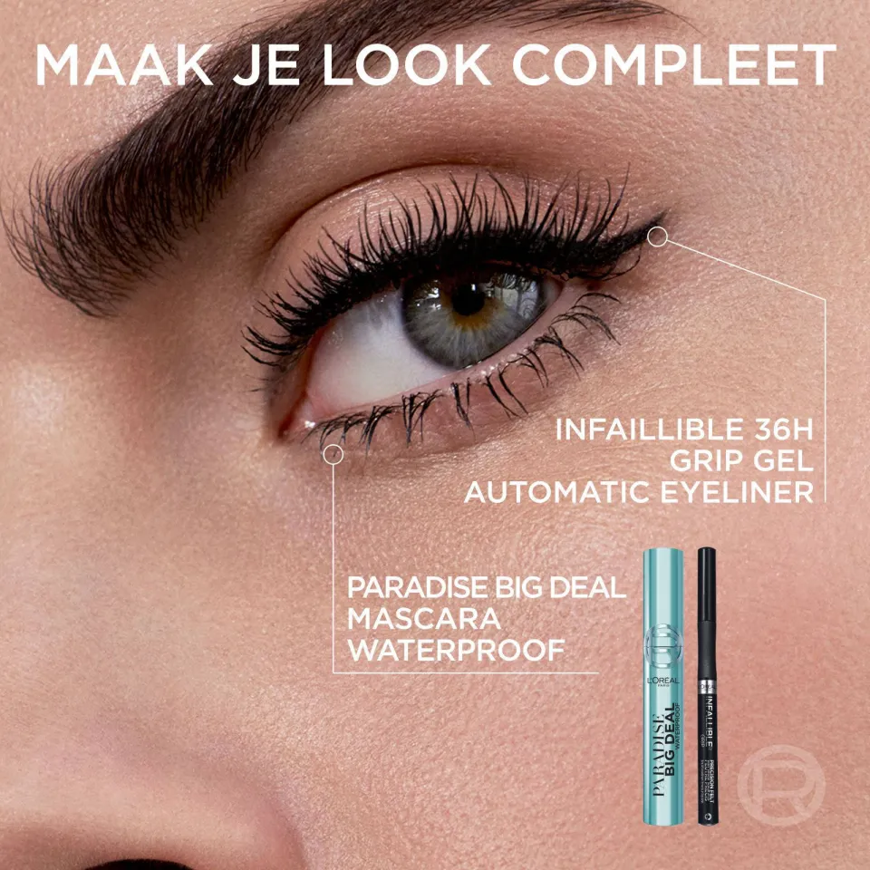 L'oréal Paradise Big Deal mascara zwart waterproof, foto 3