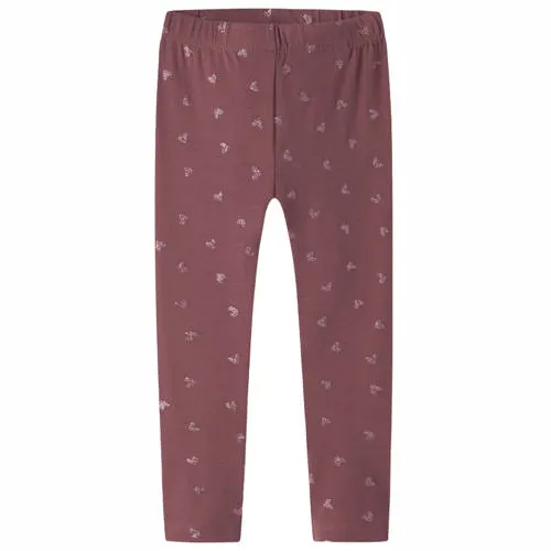 NAME IT MINI legging met hartjes roodbruin, foto 2
