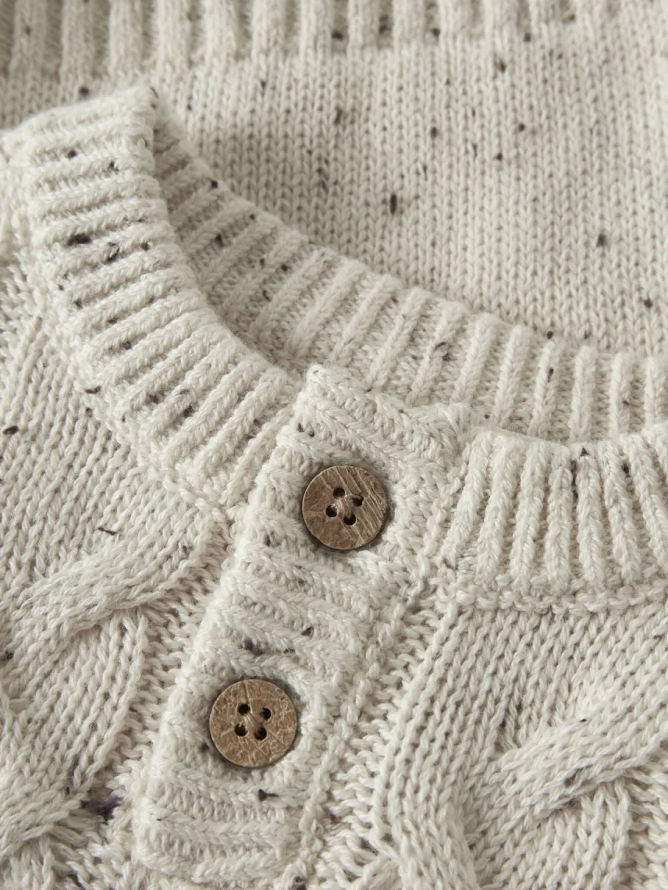 Lil' Atelier BABY katoenen gebreide trui - beige, foto 4