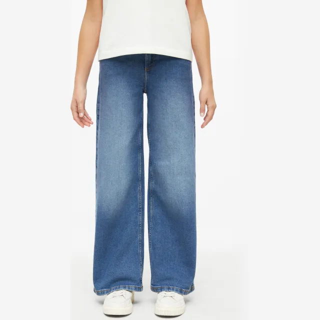 S.Oliver slim fit wide leg jeans - mediumblauw, foto 4