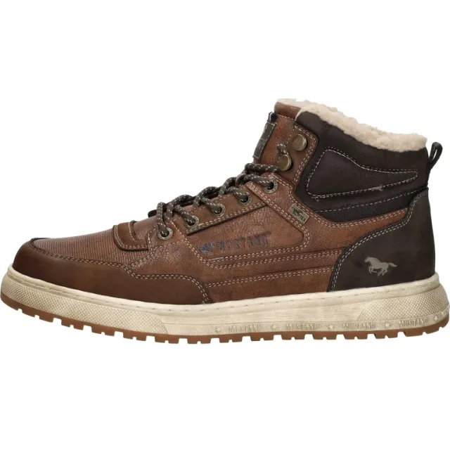 Mustang veterschoenen hoog bruin, foto 2