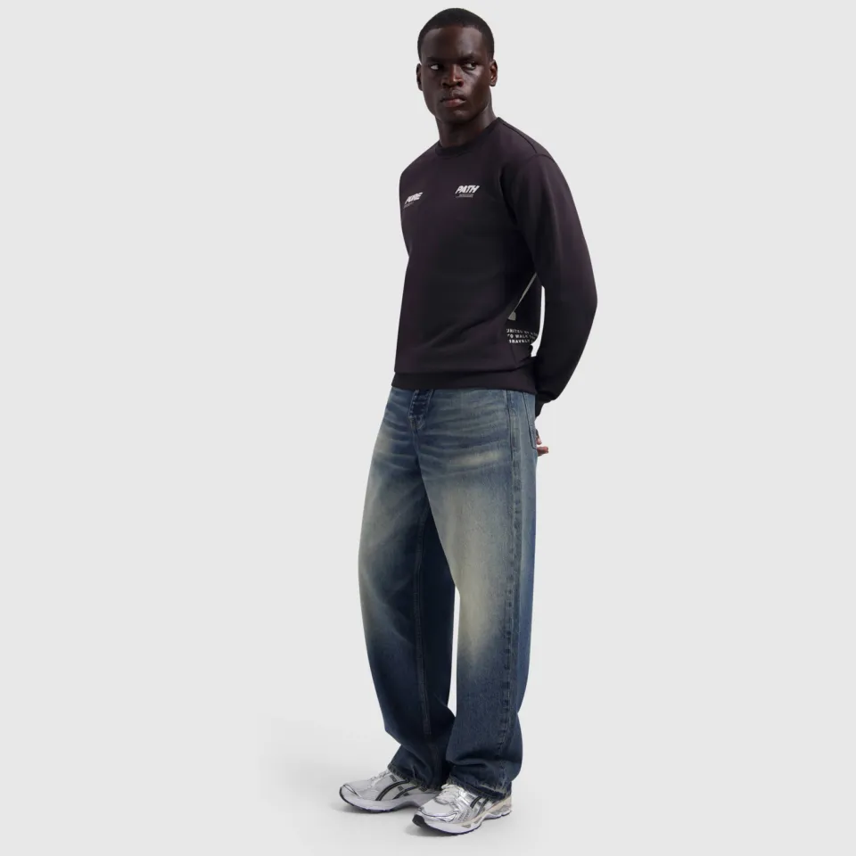 Pure Path regular fit sweater met backprint - donkerbruin, foto 4