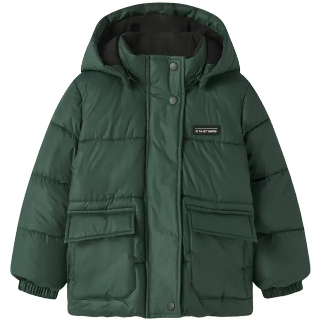 NAME IT MINI winterjas donkergroen