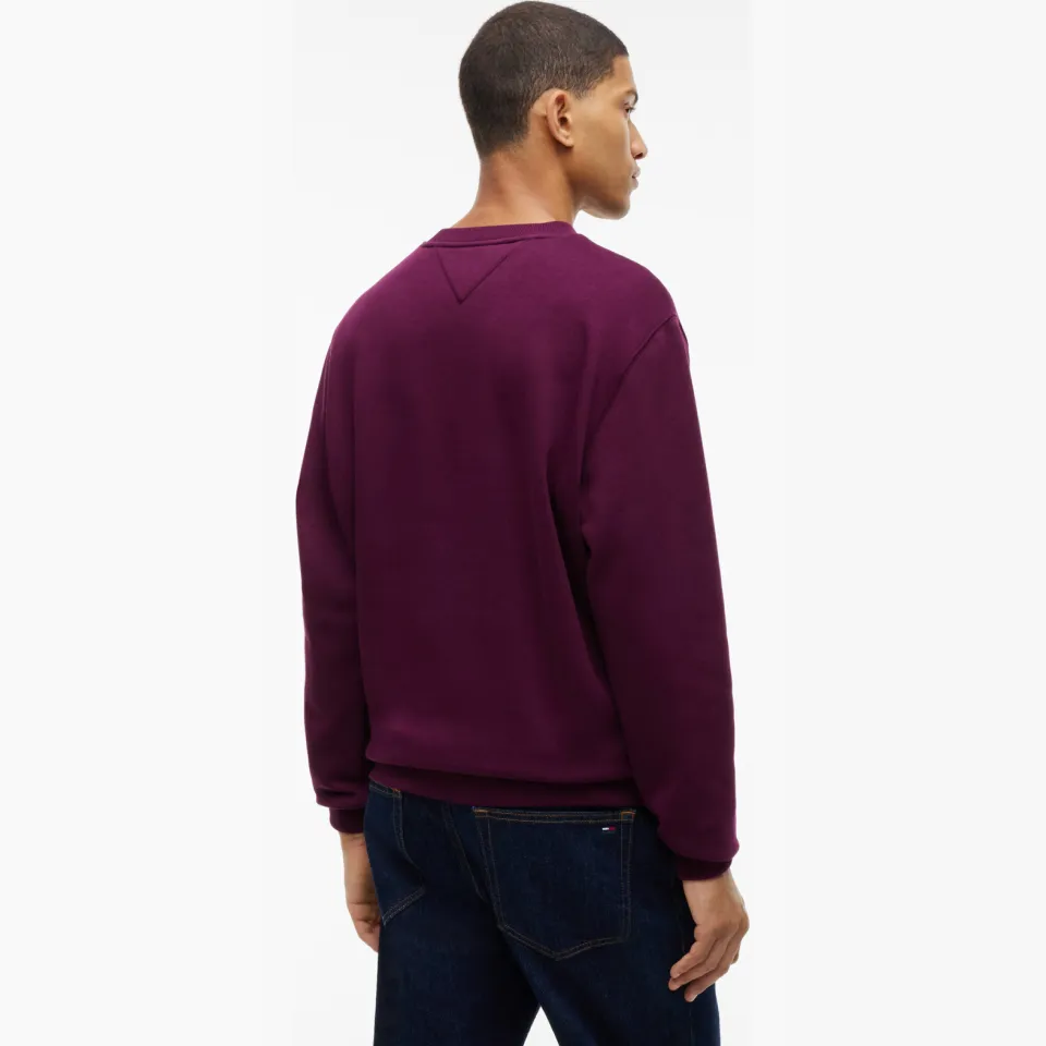 Tommy Jeans regular fit sweater met logo - calypso berry, foto 4