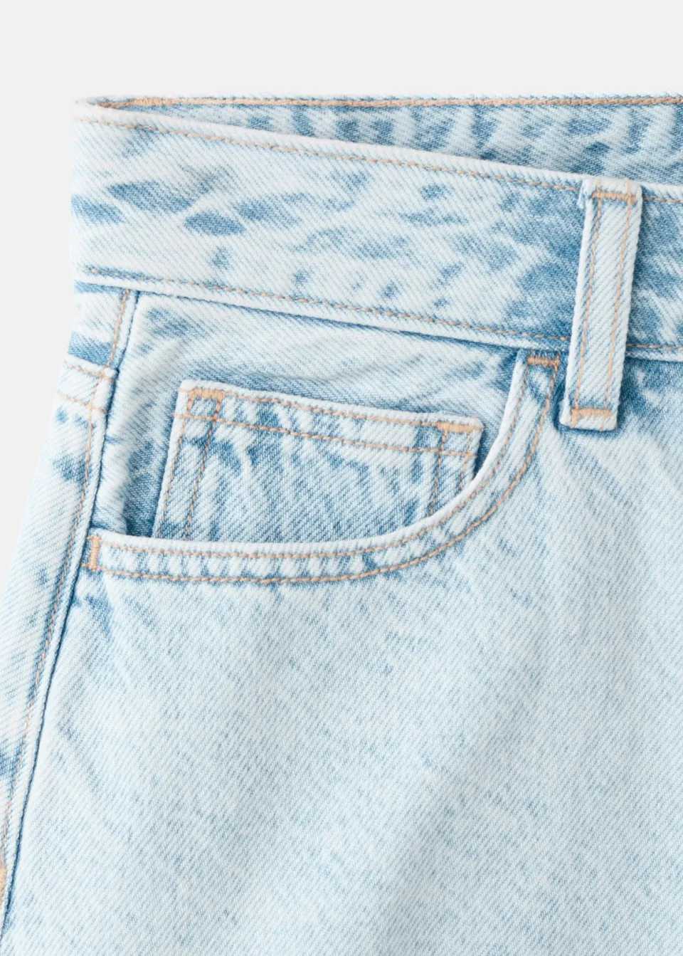 Mango denim short lichtblauw, foto 5