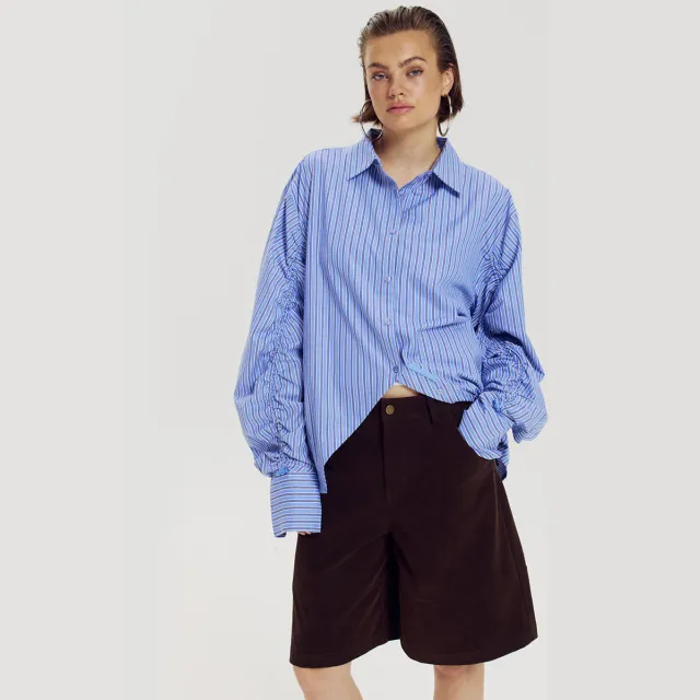Harper & Yve Ted-ls gestreepte blouse blauw