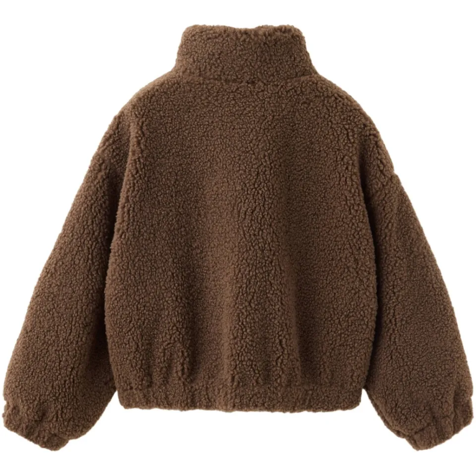 Mango Kids teddy jas - donkerbruin, foto 3