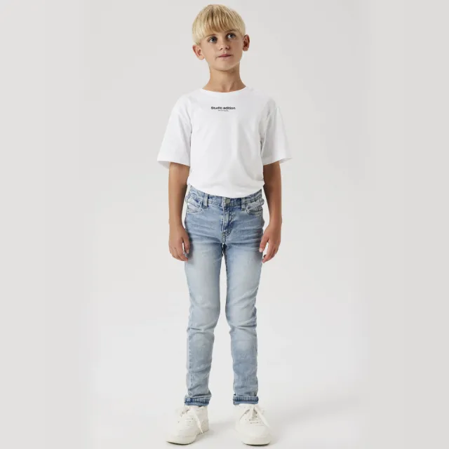 NAME IT KIDS slim regular waist slim fit jeans light blue denim