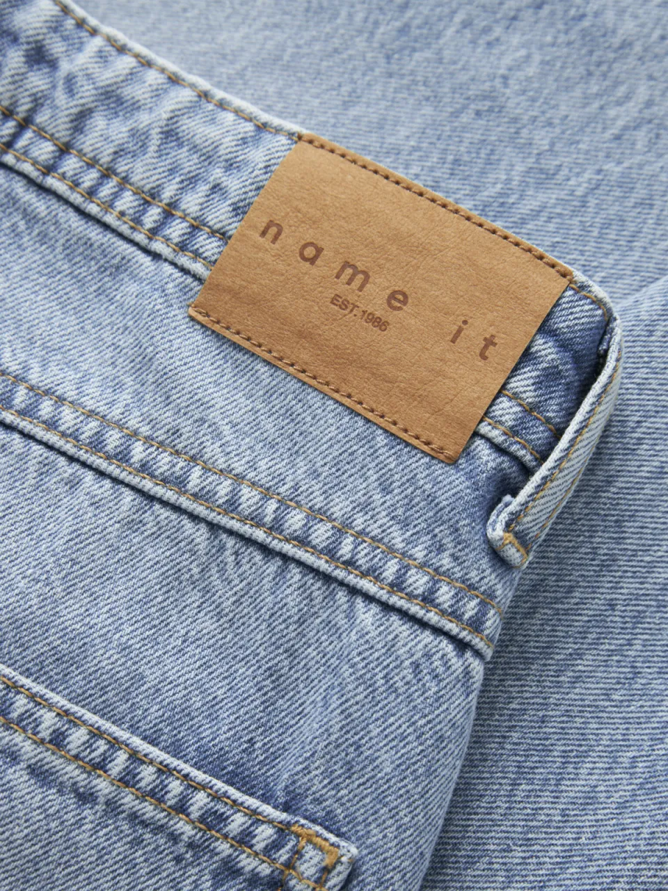 NAME IT KIDS straight leg jeans light blue denim, foto 6