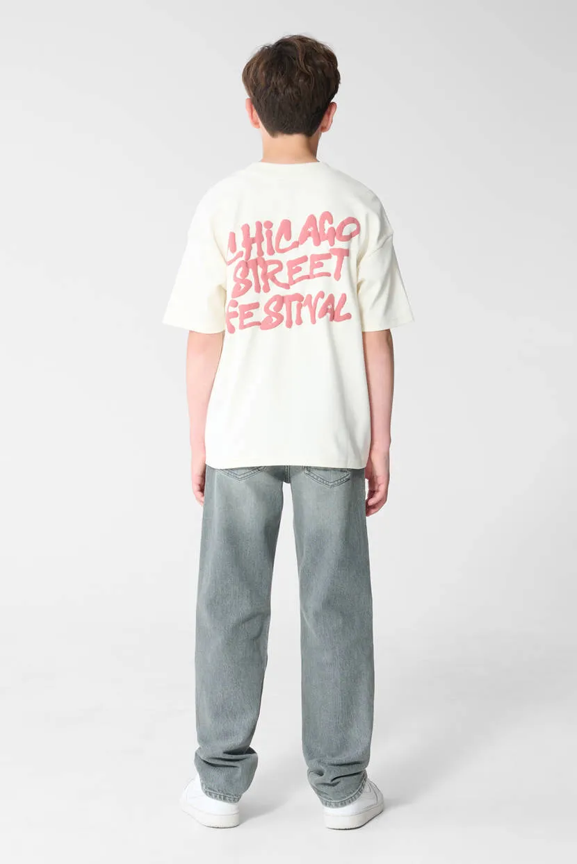 Shoeby T-shirt met backprint ecru, foto 3