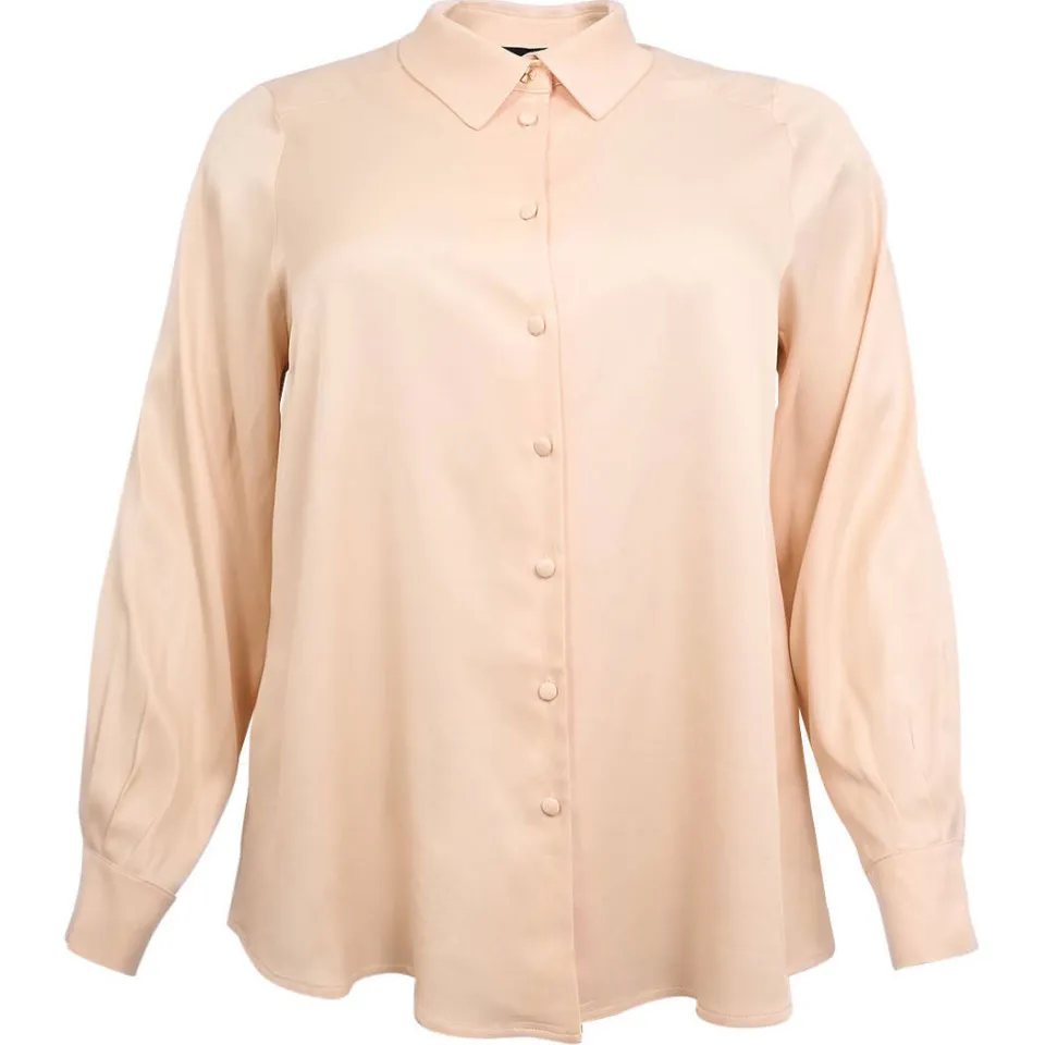 Yoek Satin blouse lichtroze, foto 3