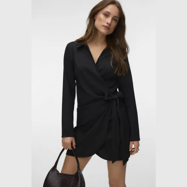 Vero Moda korte wikkeljurk - zwart