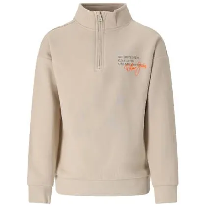 Retour Jeans rechtvallende sweater met print - beige Printopdruk