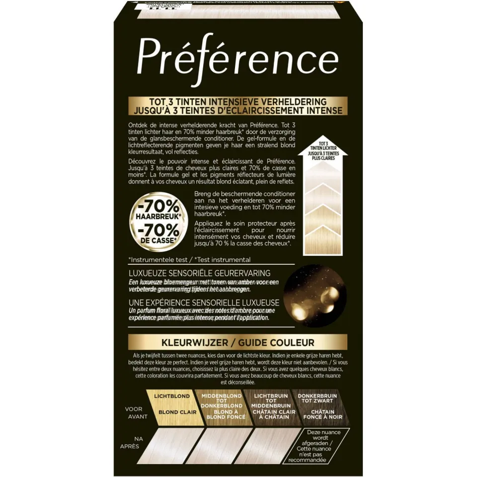 L'oréal Préférence Le Blonding haarkleuring 11.11 Ultra Licht Asblond