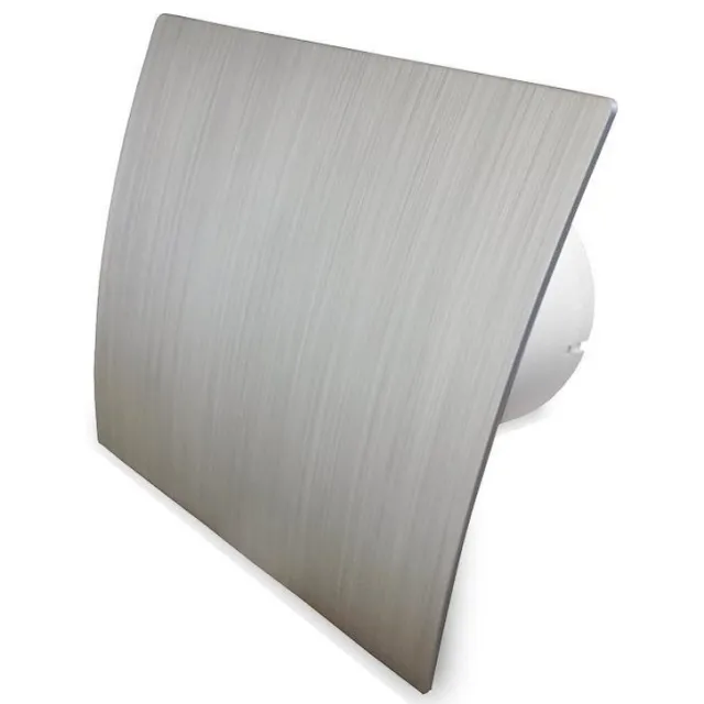 Boss & Wessing Badkamer Ventilator Pro Design Nalooptimer Vochtsensor 100mm 75 m3 Zilver Kunststof