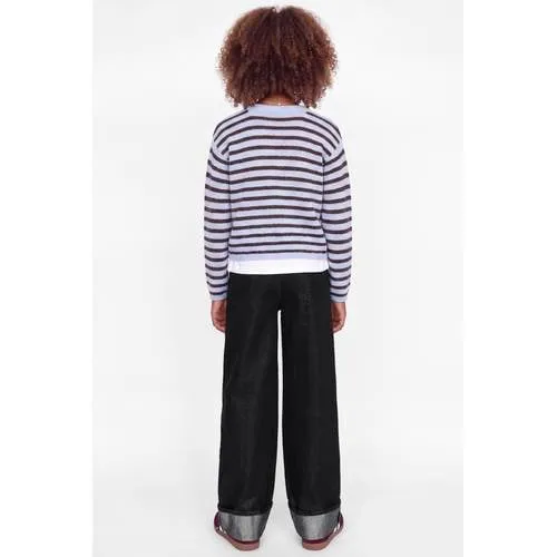 JJXX GIRL JXTOKYO wide leg jeans met glitters - zwart, foto 3