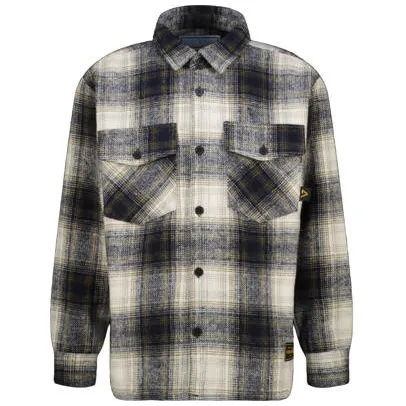Vingino geruite overshirt - donkerblauw Overhemd Jongens Katoen Klassieke kraag Donkerblauw/ecru