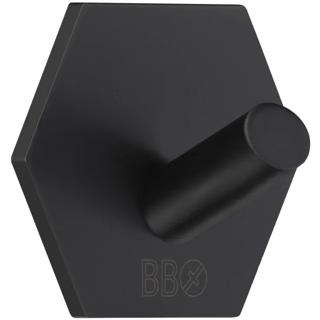 Smedbo Handdoekhaak Smedbo Zelfklevend Mat Zwart Edelstaal 5,2x4,5x3