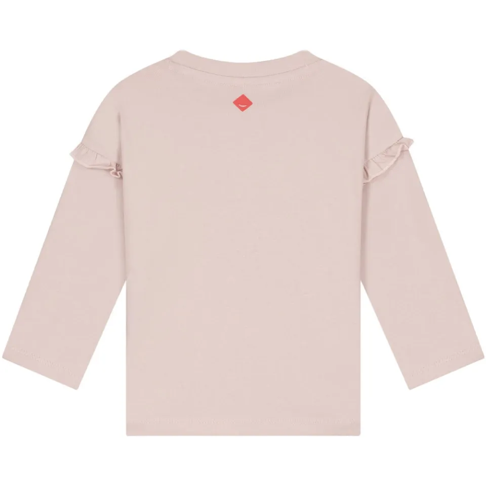 Babyface longsleeve met ruches en print lichtroze, foto 2