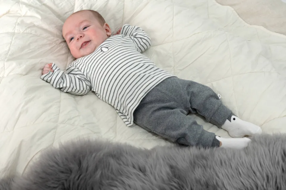 Feetje Penguin Cuddles gestreepte longsleeve antraciet/wit, foto 5