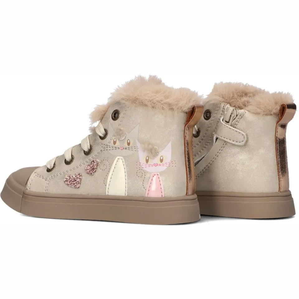 Shoesme SH24W035 hoge sneaker goudkleur, foto 5