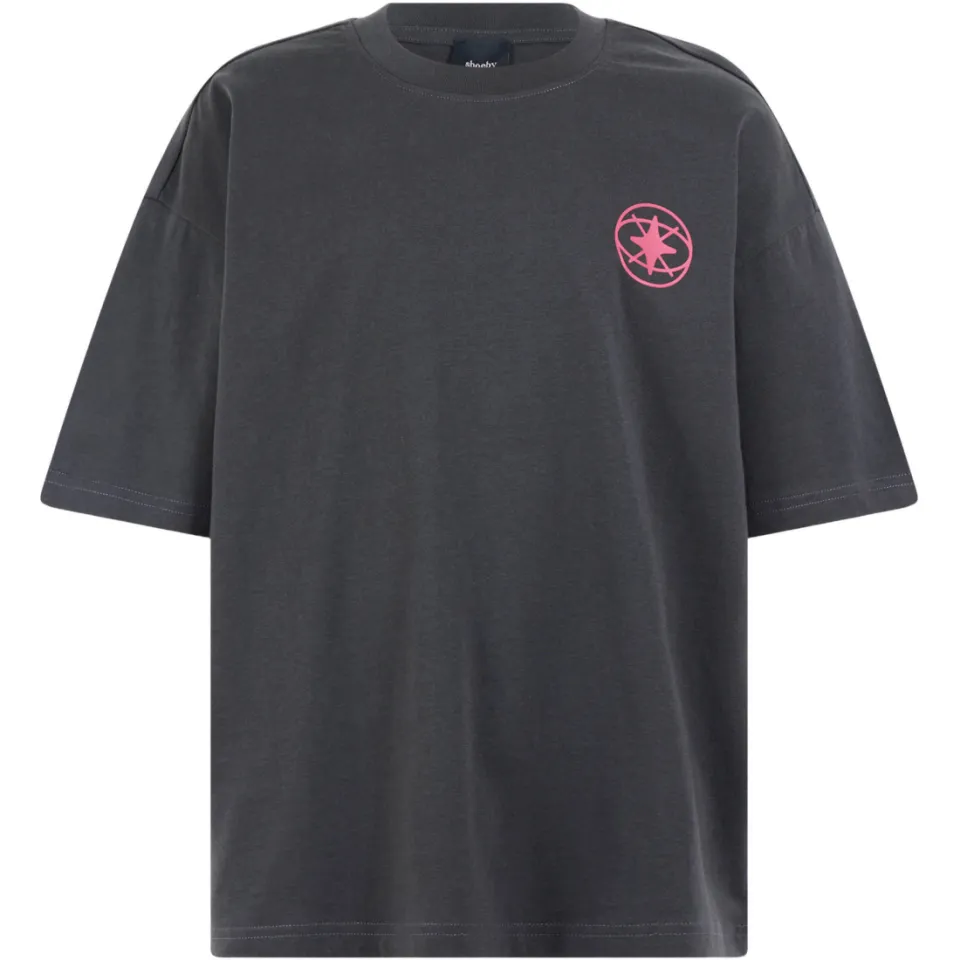 Shoeby T-shirt met backprint antraciet, foto 2