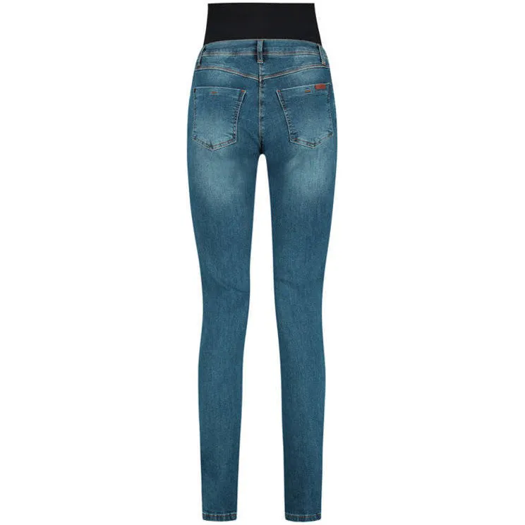 LOVE2WAIT zwangerschaps straight leg jeans Grace stonewashed, foto 2