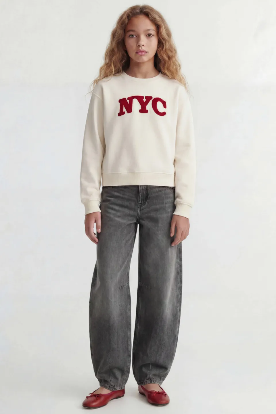 JJXX GIRL sweater met tekst - wit, foto 4