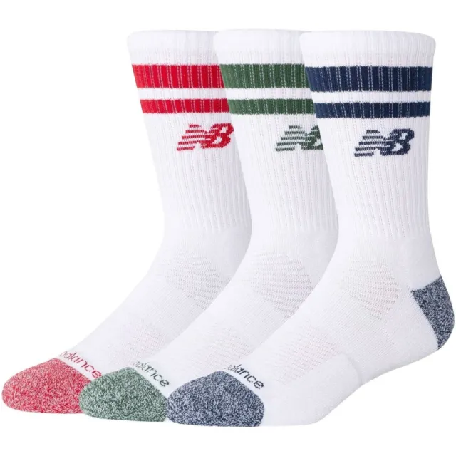 New Balance sokken Active Stripe - wit/rood/blauw/groen (set van 3)