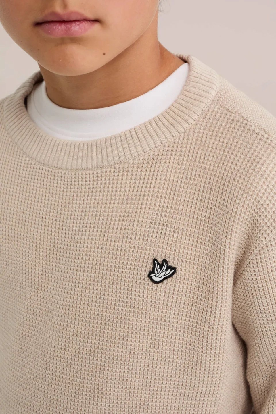 WE Fashion katoenen gebreide trui - beige, foto 6