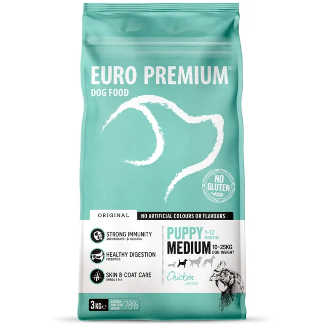 Euro Premium Puppy Medium hondenvoer kip rijst, foto 2