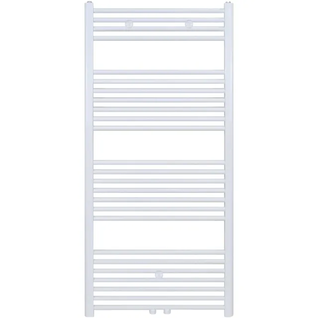 Boss & Wessing Designradiator BWS Nile Gobi140x60cm 754W Wit (Midden/zij-aansluiting)