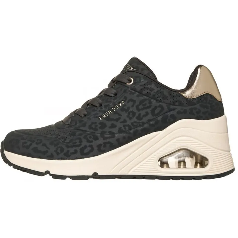 Skechers Uno Wedge Safari sneaker zwart, foto 2